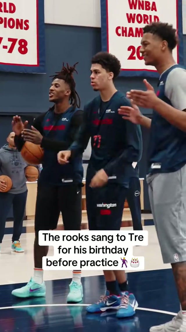 🗣️ Happy birthday to Tre 🕺 #trejohnson #hbdtiktok #birthday #washingtonwizards #nba 