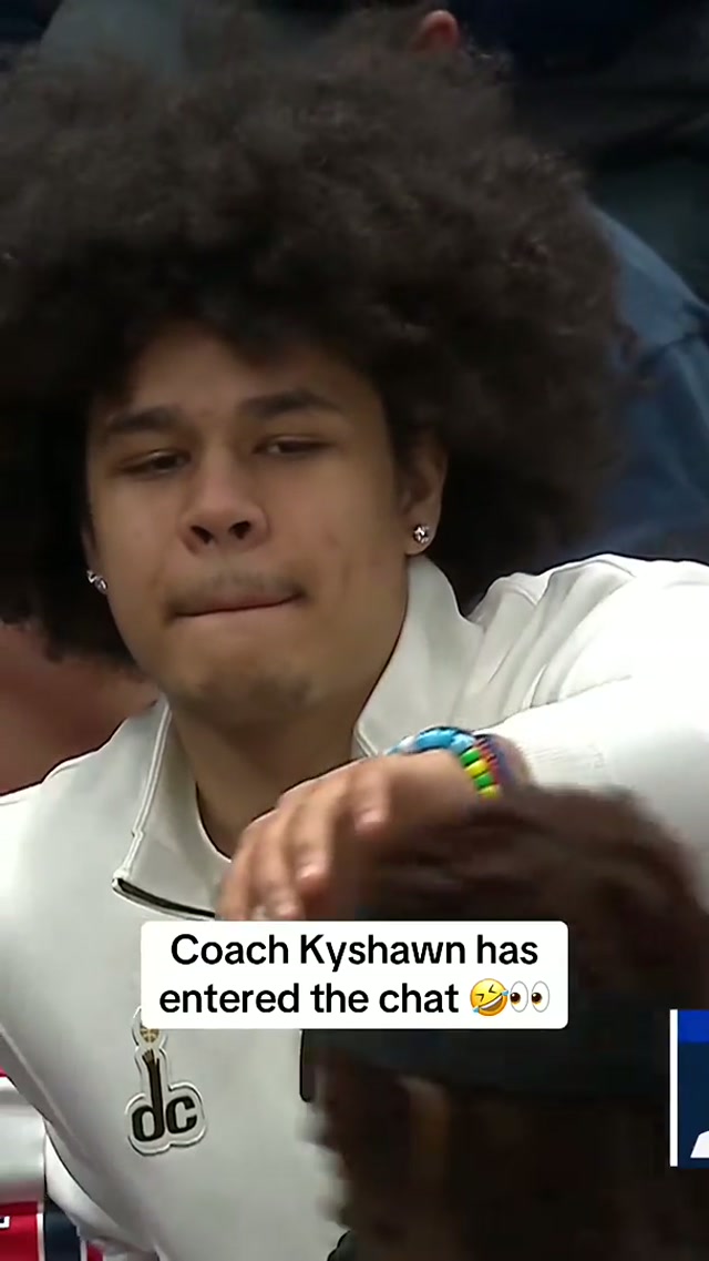 Kyshawn George is on the ultimate side quest tonight 🤣 #kyshawngeorge #washingtonwizards #nba #funny #coach 