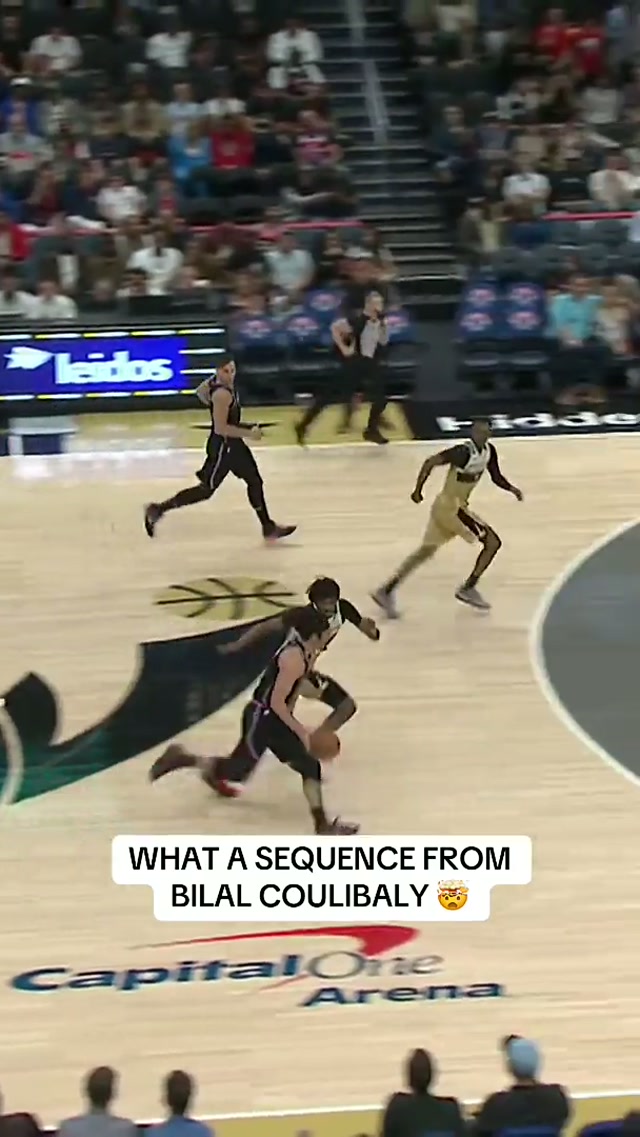 THAT SEQUENCE WAS NASTY 🤢 #washingtonwizards #bilalcoulibaly #highlights #nba #miamiheat @Bilal🐙 