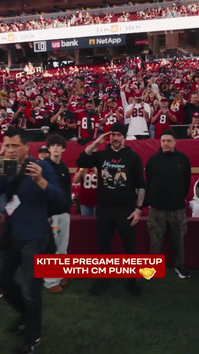 @George Kittle when is the match 👀 #nfl #49ers #wwe #cmpunk #football
