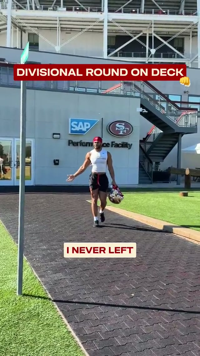 Saturday night. Tune in. #49ers #nfl #practice #postseason 