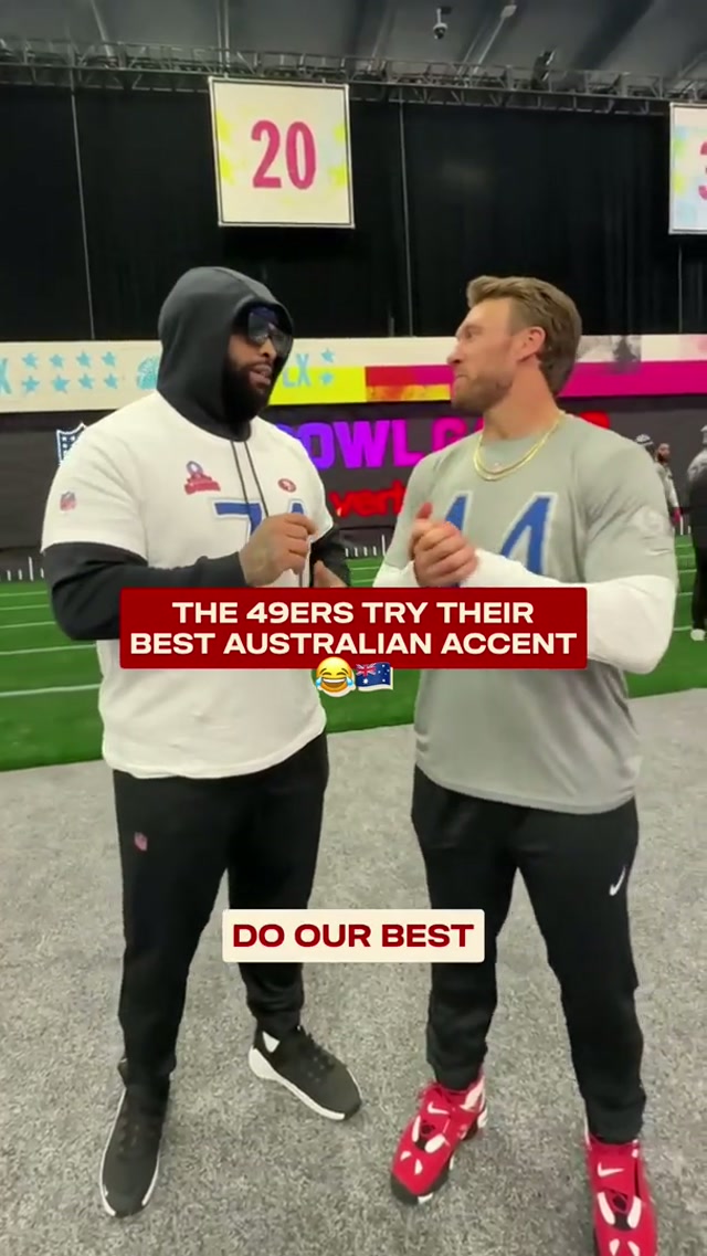 Aussie, Aussie, Aussie! Oi, Oi, Oi! #nfl #49ers #australia #accent 