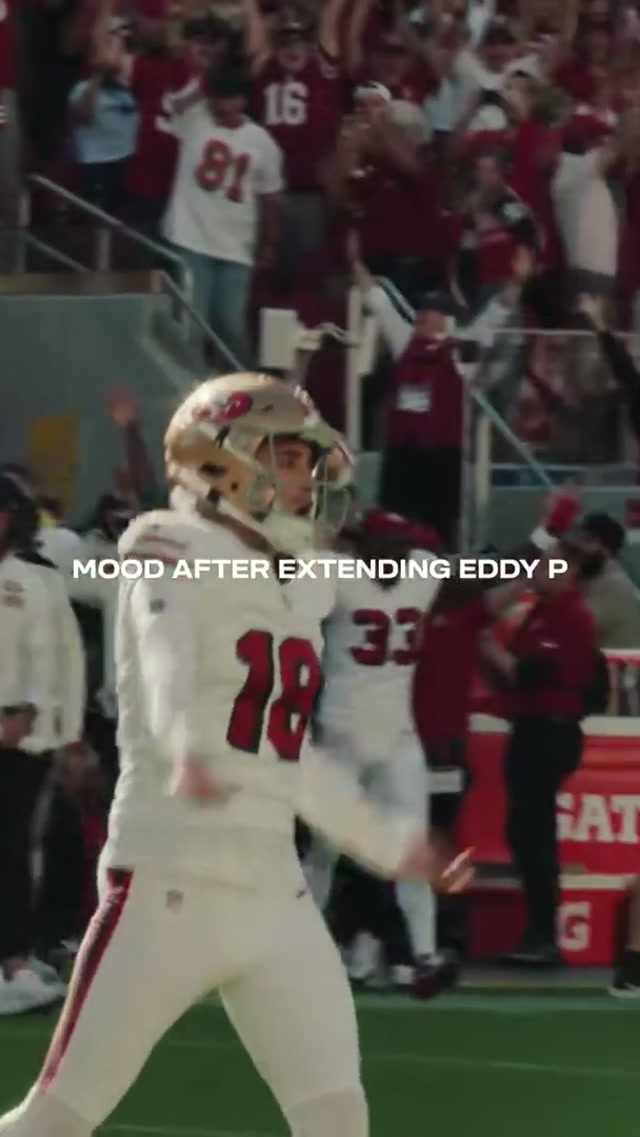 Kicking it with Eddy P for 4️⃣ more 🙌 #nfl #49ers #football #extension 