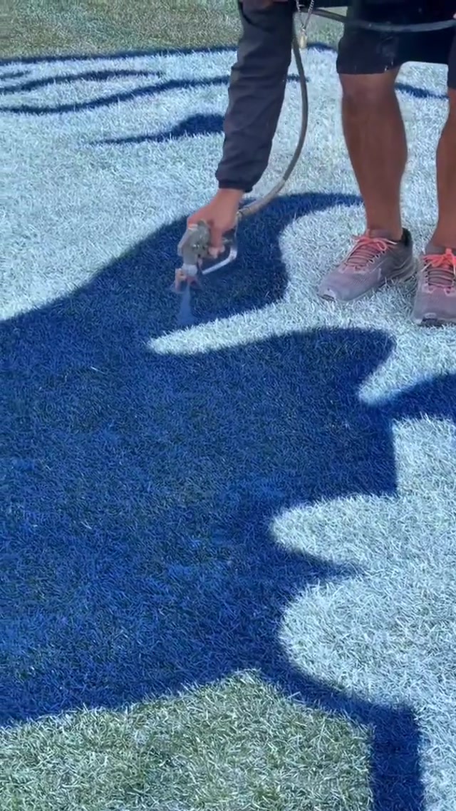 A throwback masterpiece 🖼️ #broncos #fieldpainting #asmr #denver