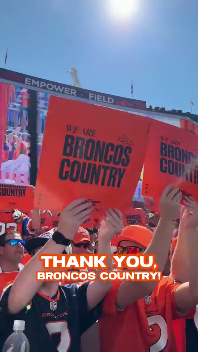 To the best fans in the NFL ...

Thank you for creating #MileHighMagic with us all season long. 🧡

#broncos #broncoscountry #nfl #fans 