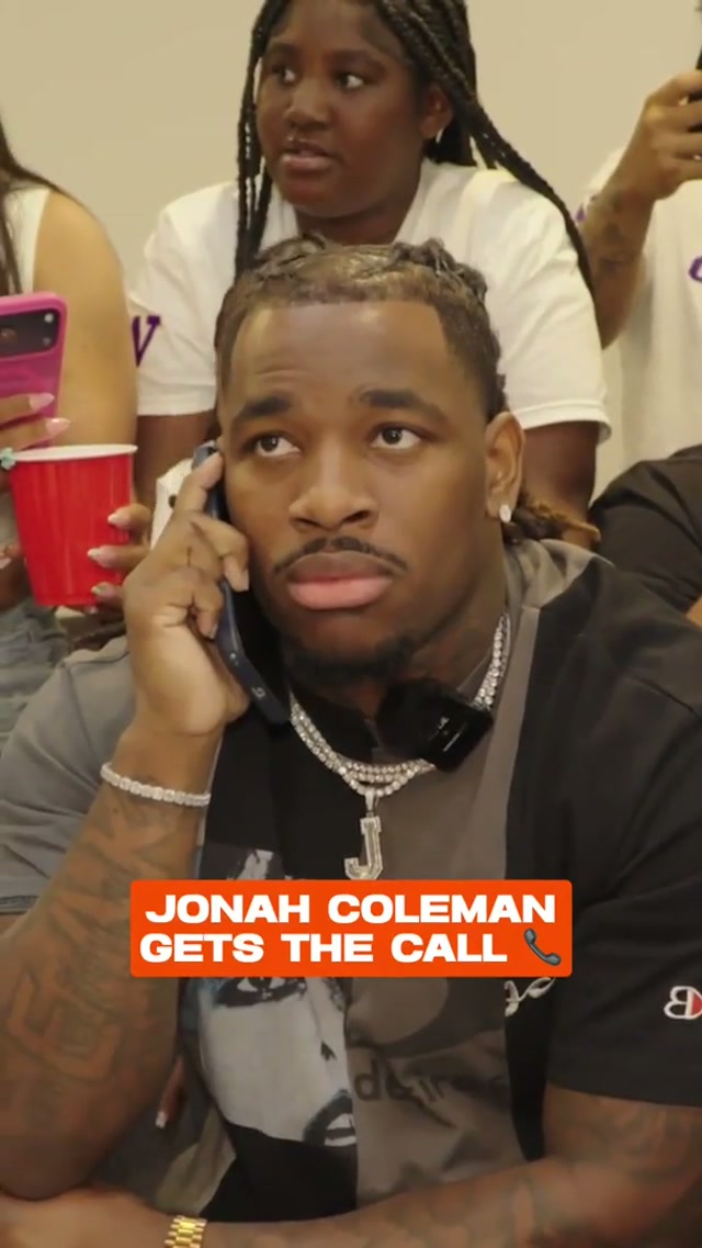 This reaction is everything. 🥹 #BroncosDraft #NFLdraft #JonahColeman #reaction 