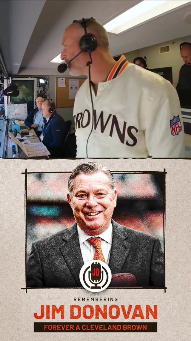Remembering a voice that will live in our hearts forever ๐งก #clevelandbrowns #jimdonovan