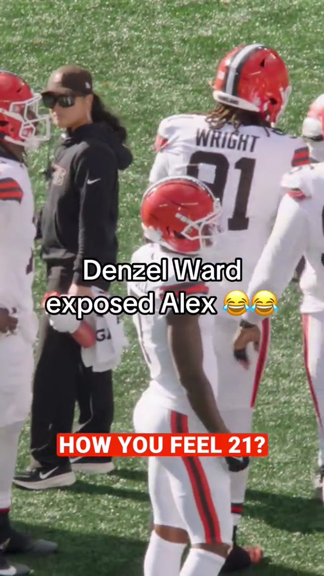 Denzel got his ah #clevelandbrowns #alexwright #denzelward #micdup 