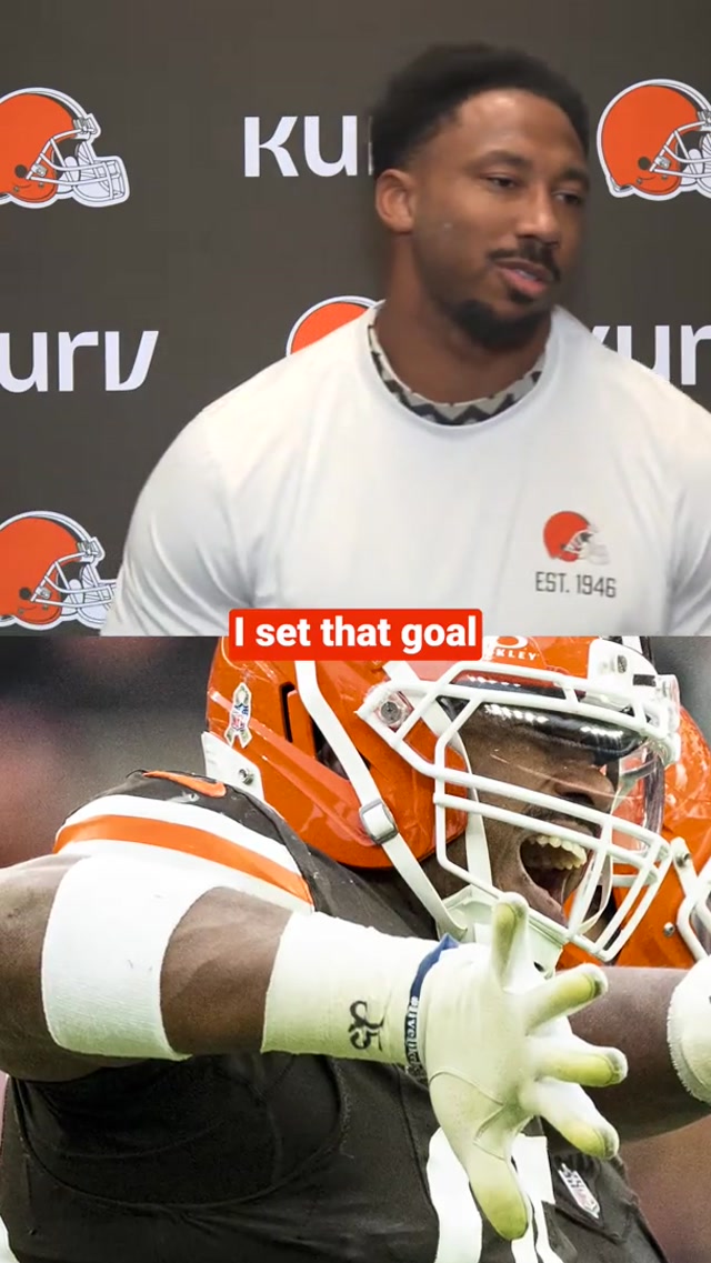 Myles has literally been dreaming of 25 #mylesgarrett #clevelandbrowns #sackrecord 