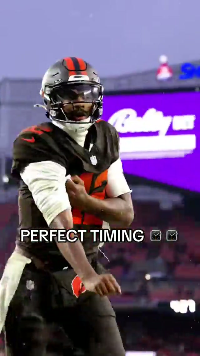 Shedeur w the TD #shedeursanders #clevelandbrowns #perfecttiming 