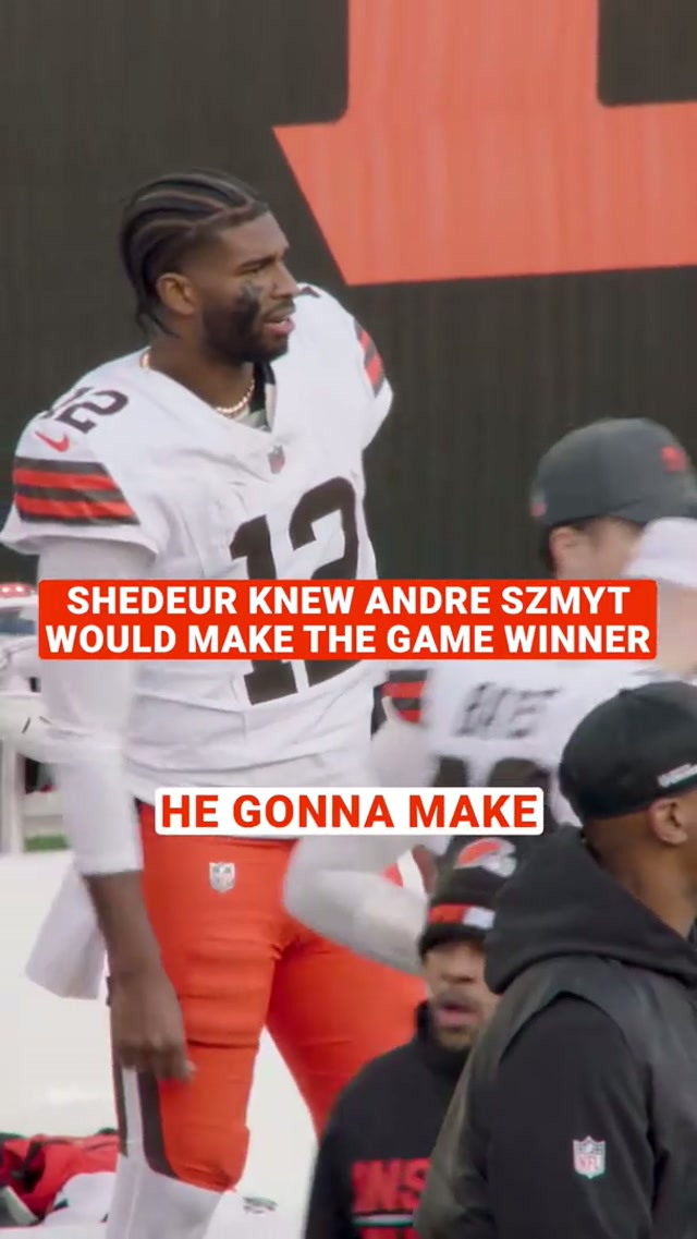 “He remember when they doubted him” #micdup #browns #shedeursanders #gamewinner 