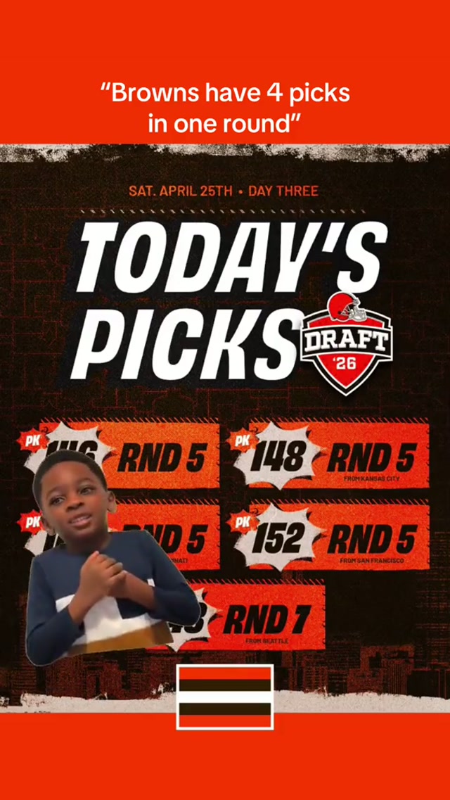 Browns are the birthday of round 5 #nfldraft #browns 