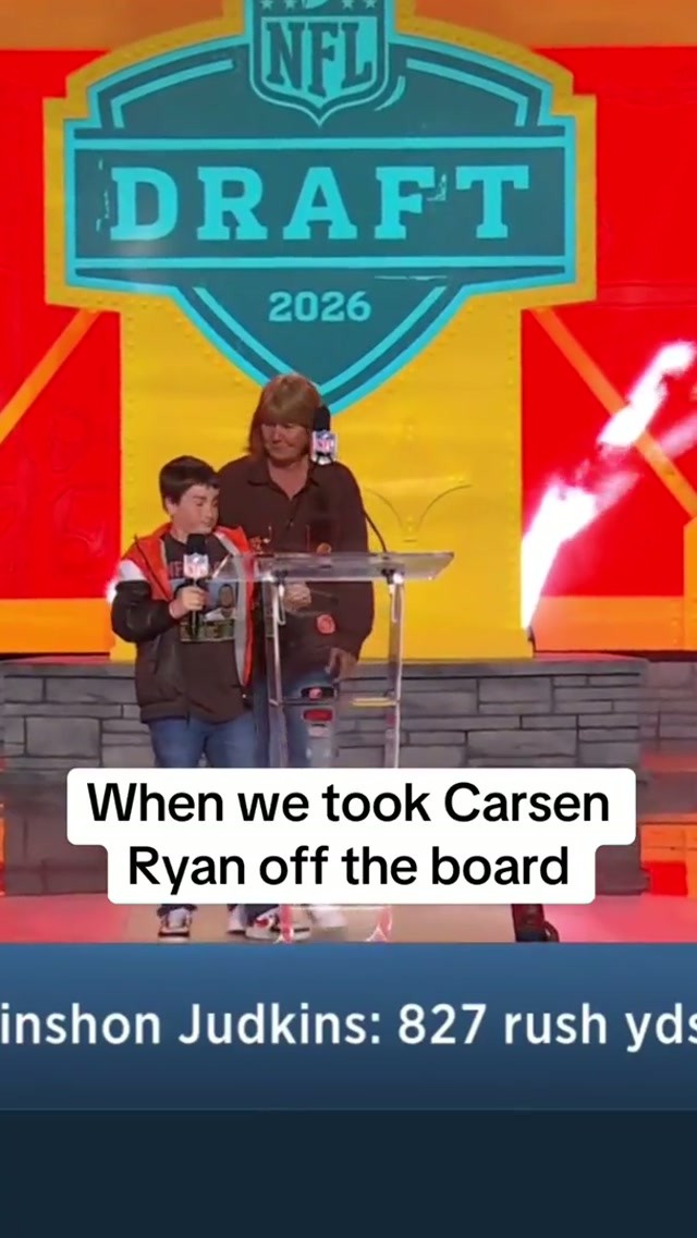 our final pick! #carsenryan #nfldraft NFL Draft on NFLN
