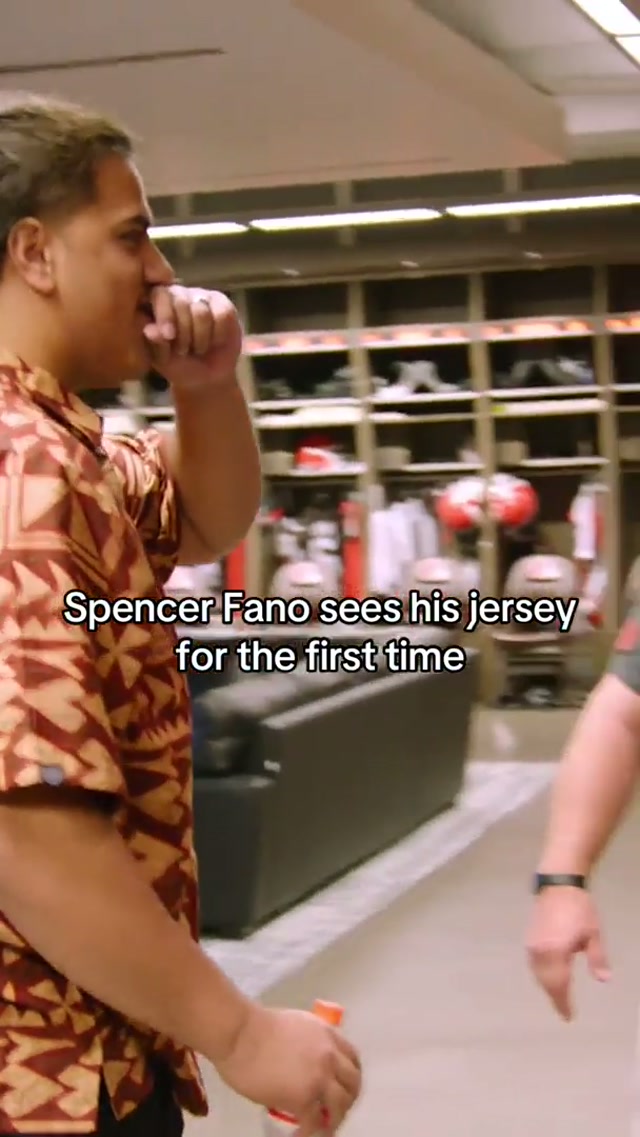 a special moment for Spencer #spencerfano #jerseynumber #nfldraft 