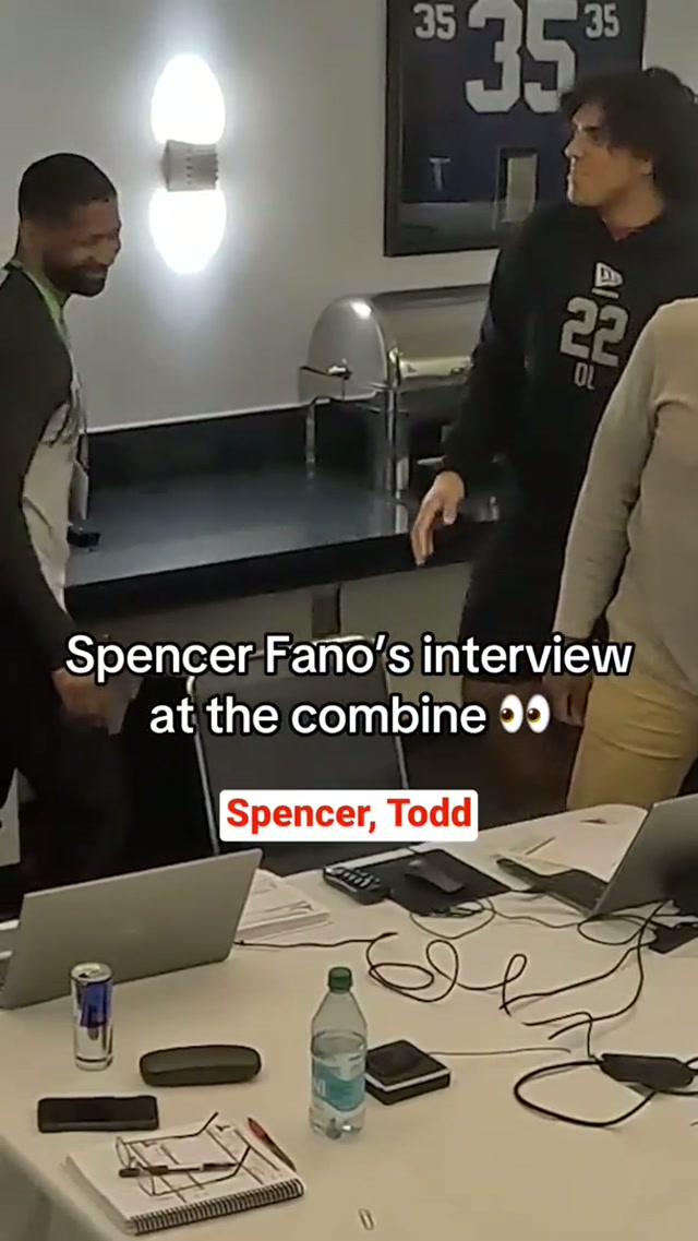 impressed from the start #spencerfano #nfldraft #combine 