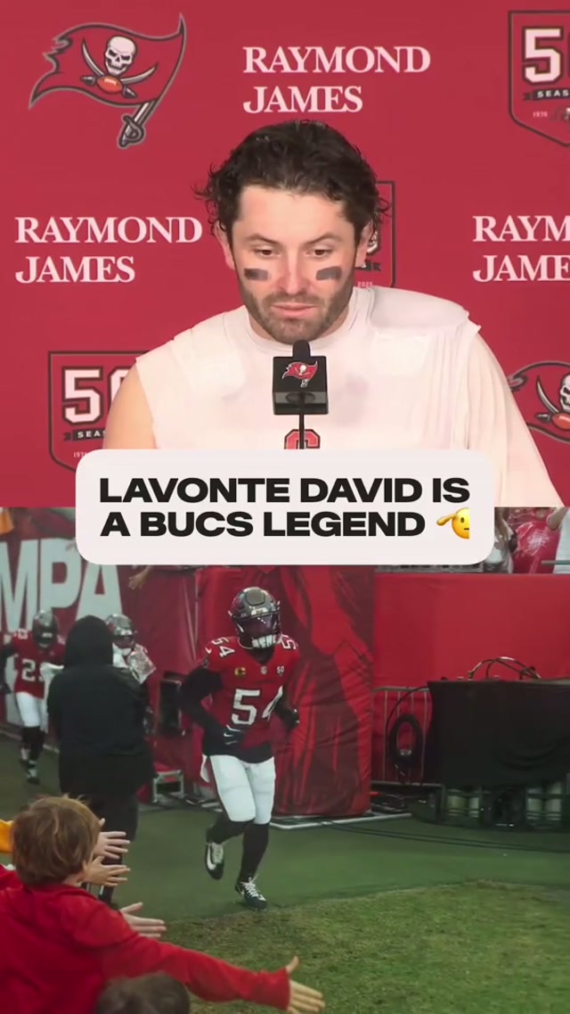 Lavonte David etched his name alongside Derrick Brooks. LEGENDS 🐐🐐

#lavontedavid #bakermayfield #buccaneers #nfl #football