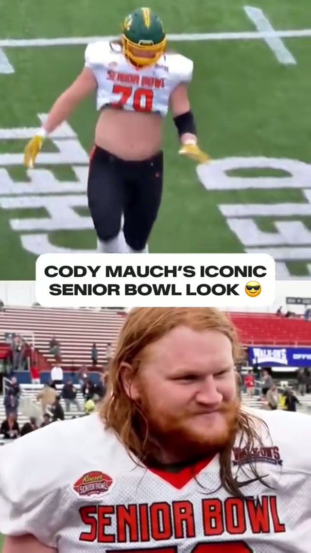 Long red hair, missing front teeth & full belly out… Cody Mauch is an absolute legend for rocking this look 👏🤣

#iconic #seniorbowl #buccaneers #nfl #football