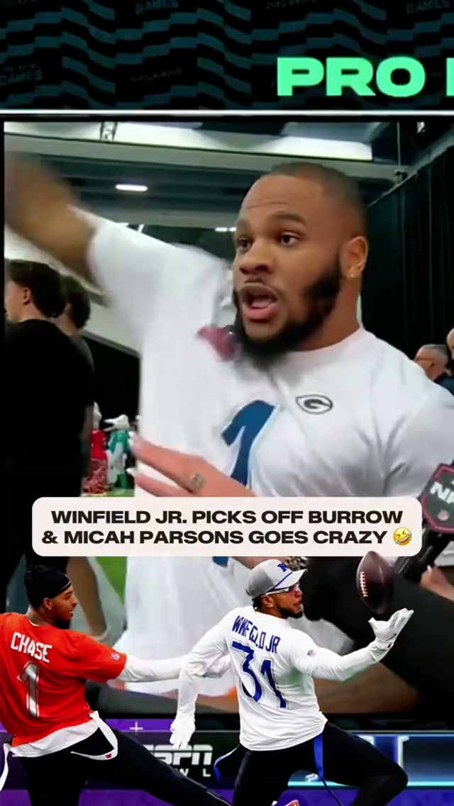 ANTOINE’S CATCH 🤯 MICAH’S REACTION 😂

Winfield Jr. was crowned Defensive MVP after the NFC’s 66-52 comeback win in the 2026 Pro Bowl Games 🏆

#antoinewinfieldjr #micahparsons #buccaneers #nfl #probowl 