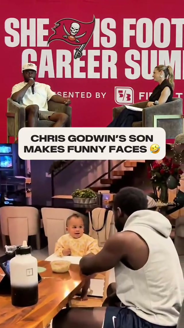 Chris Godwin’s son Ace has facial expressions that will crack you up 🥹😂

#father #son #family #baby #cute 
