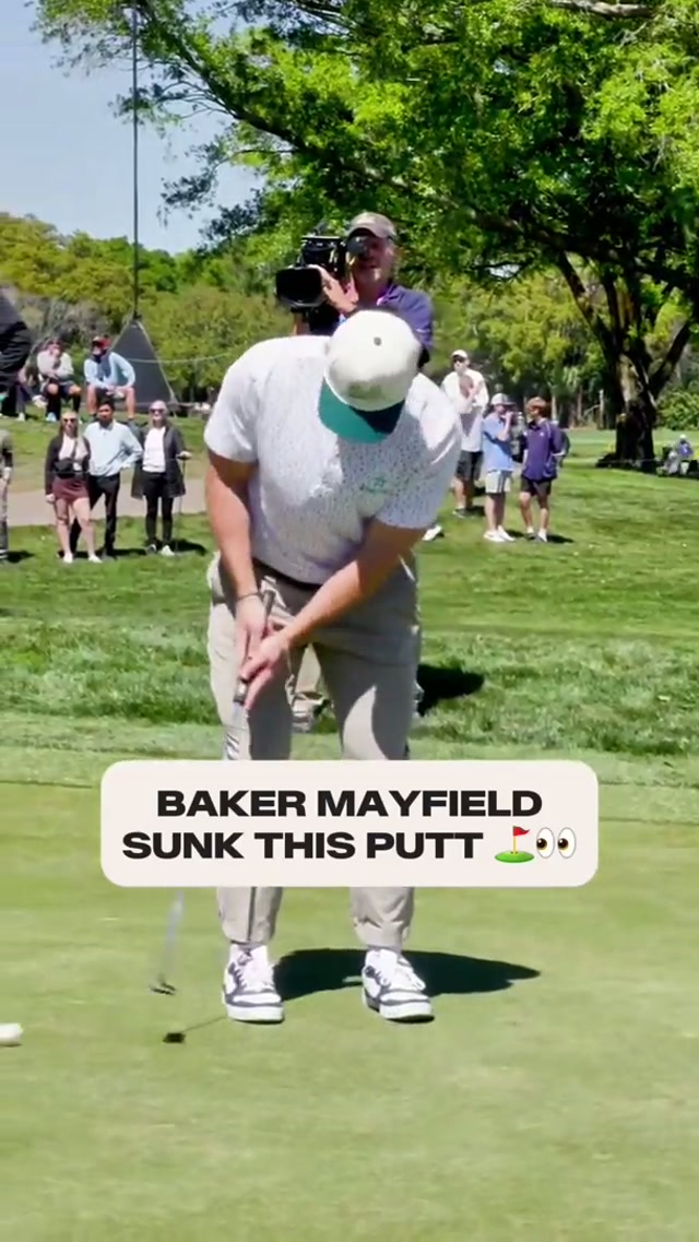 Golf clap for this Baker Mayfield putt 👏

🎥: @PGATOUR 