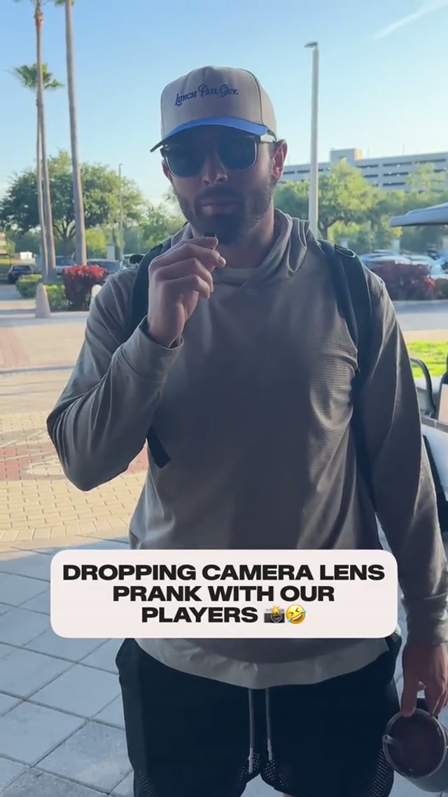 Broke out the pranks on their first day back 😂 #buccaneers #prank #comedy #nfl #camera 