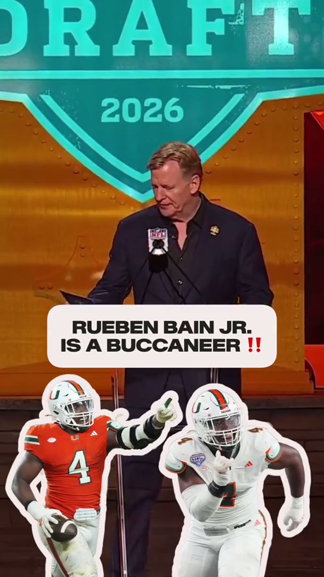 With the 15th pick in the 2026 NFL Draft... Rueben Bain Jr. is headed to Tampa Bay 🙌

📺: #NFLDraft on NFLN/ESPN/ABC