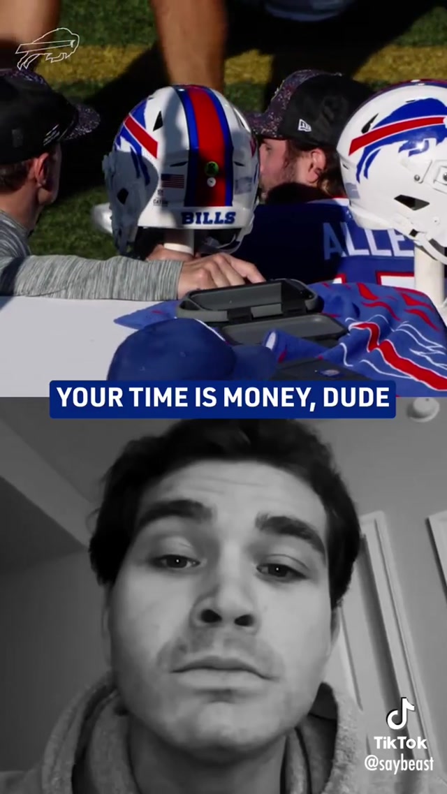 QB1 got some inspo from @saybeast. 🫡 #joshallen #nfl #time #money