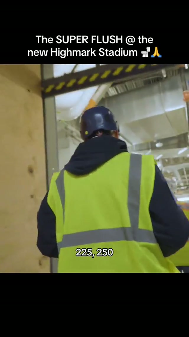 Don’t let your toilets at home see this 🫣 #plumbing #nfl #construction