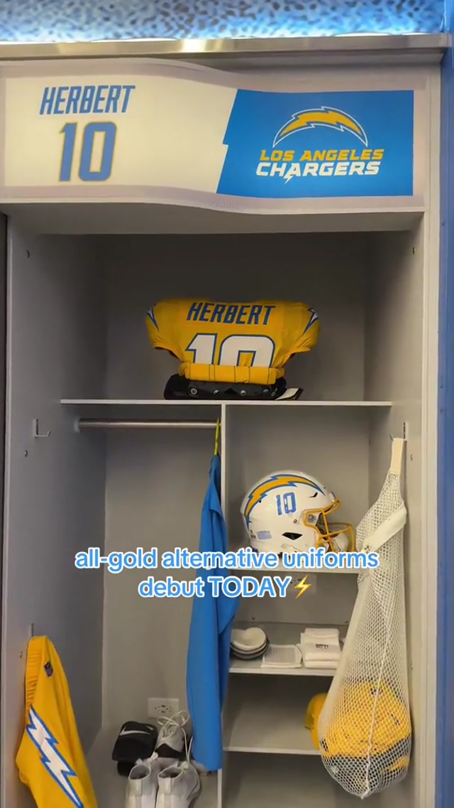 gold on gold on gold #chargers #uniforms #nfl #football #nflgameday 