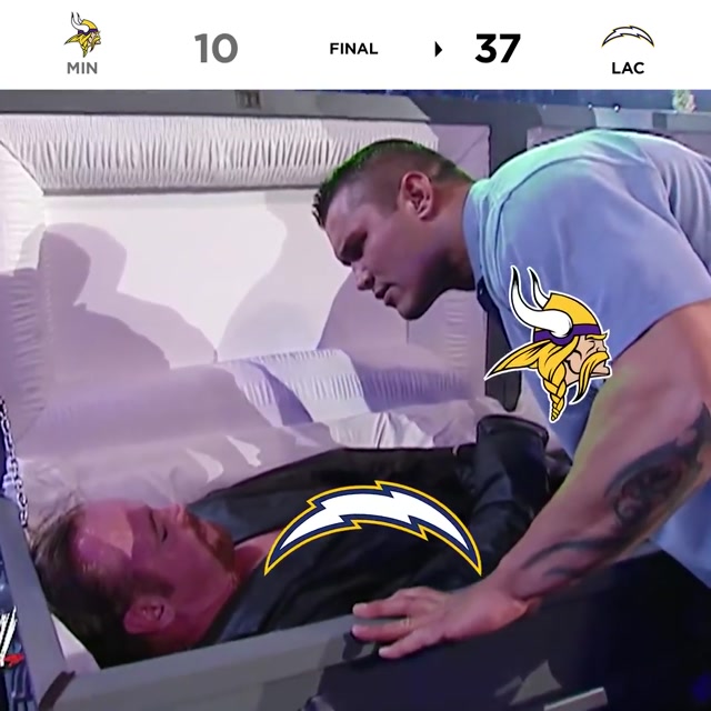 primetime dub. #chargers #nfl #undertaker #meme #wwe 