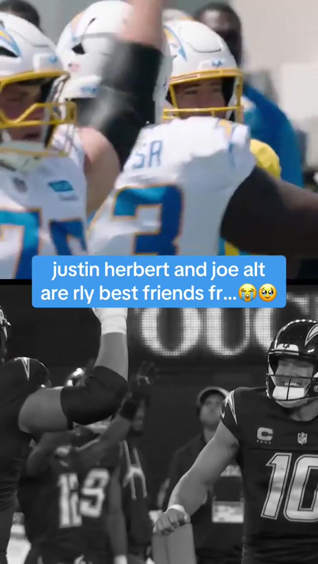 these two 😭😭 #joealt #justinherbert #celebration #nfl #football 