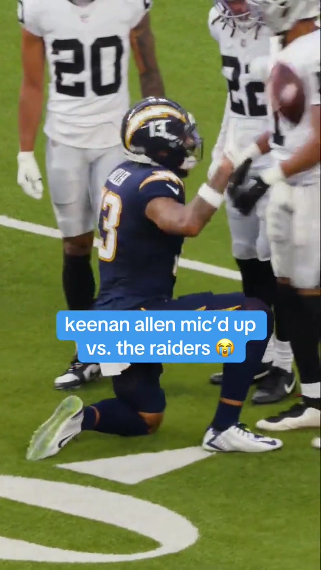 keenan allen is all about family, trust, and respect #chargers #raiders #nfl #micdup #funny 