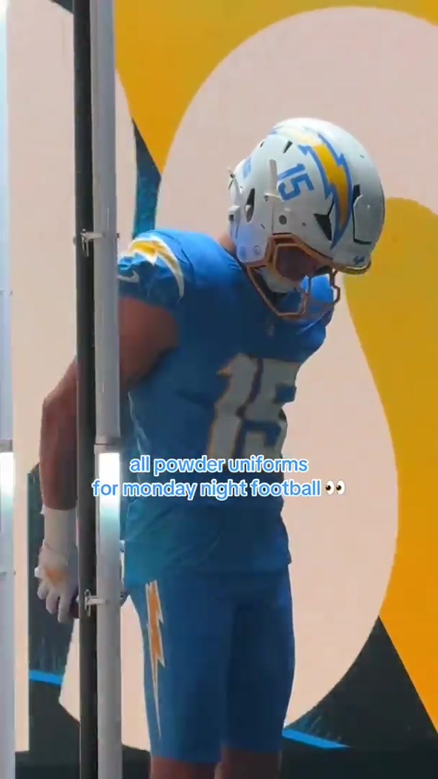 powder uniforms go crazyyyy #laddmcconkey #uniforms #aura #widereciever #mondaynightfootball 