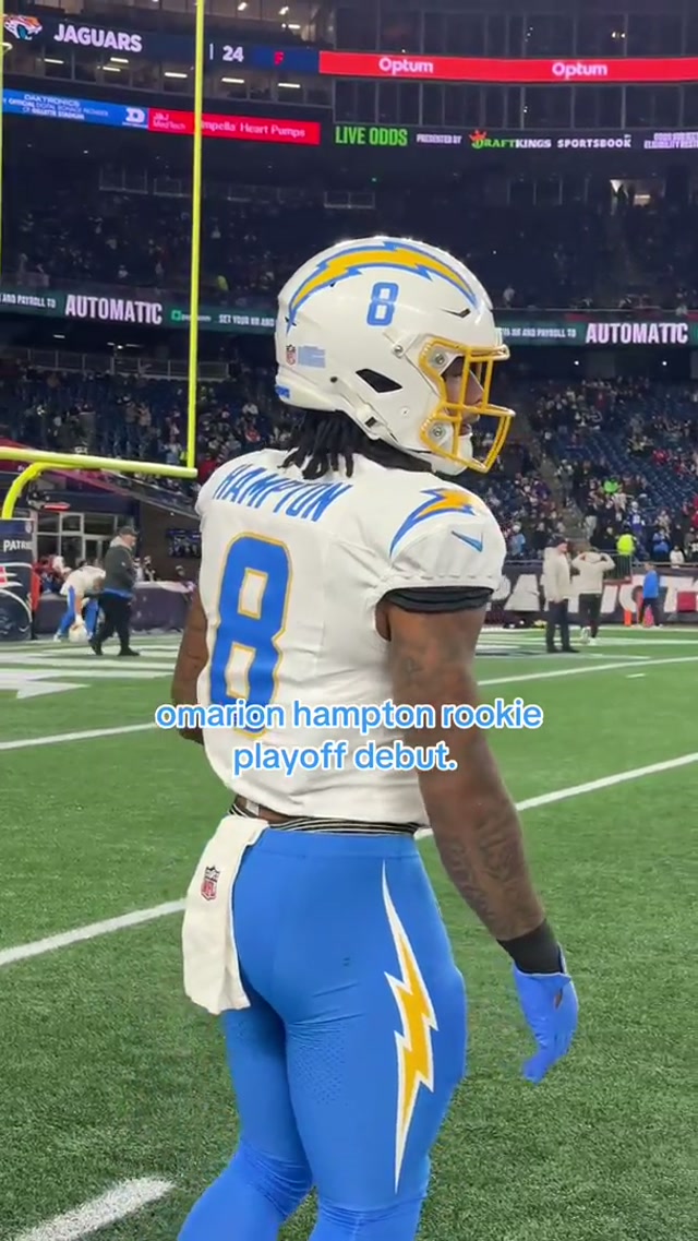 let’s go rook. #omarionhampton #runningback #nfl #rookie #playoffs 