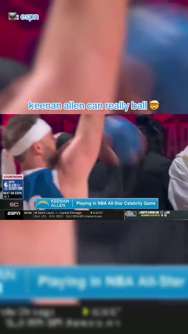 keenan a double threat fr 😮‍💨 #keenanallen #football #basketball #chargers #nbaallstar 