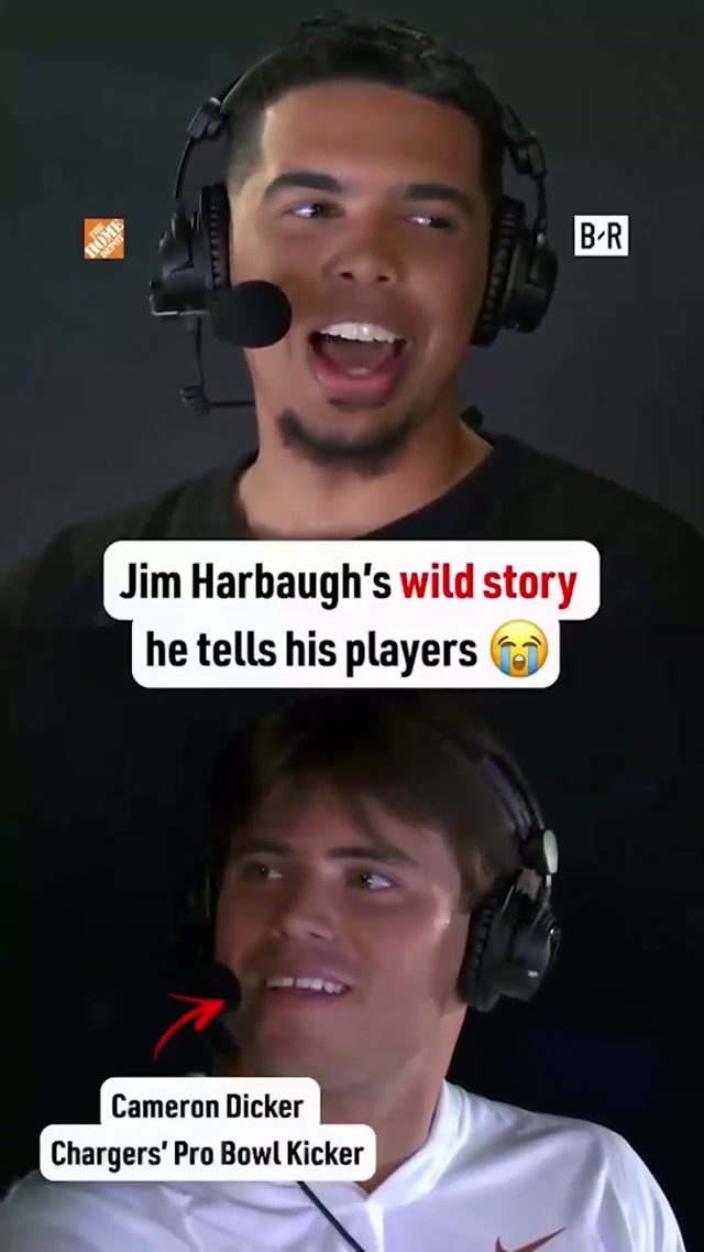 coach always got something up his sleeve 😭 #chargers #nfl #jimharbaugh #camerondicker #storytelling