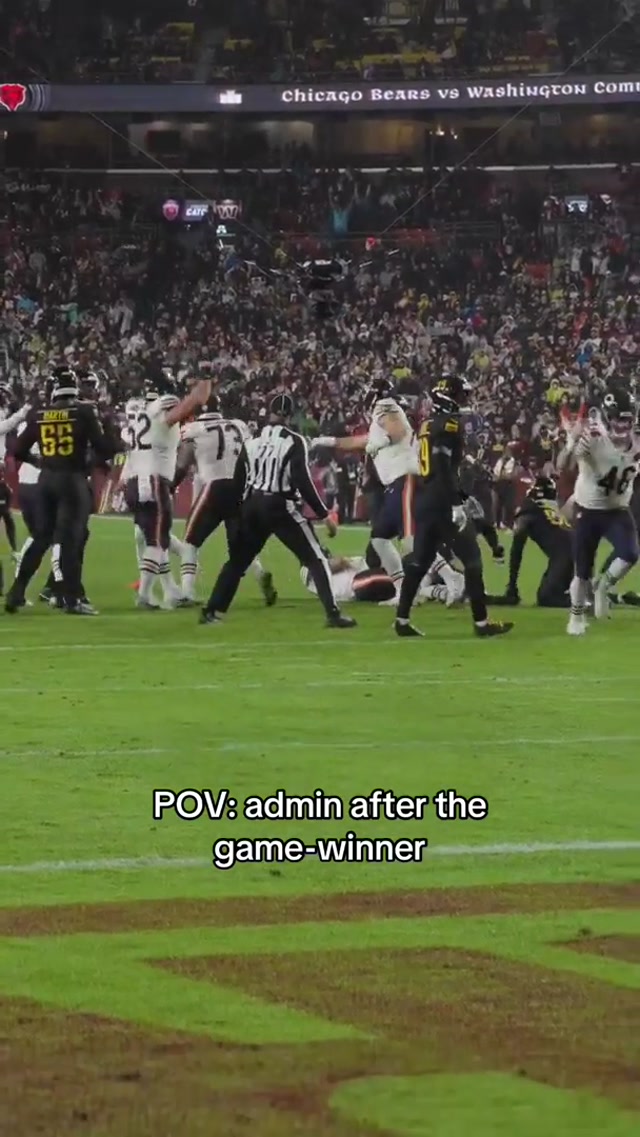 40-yd dashes prepared us for this ๐ #gamewinner #chicagobears #nfl