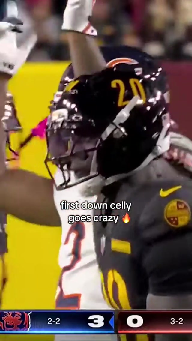 been doing this in the office all day ๐ฎโ๐จ #chicagobears #getouttheway #celly #nfl