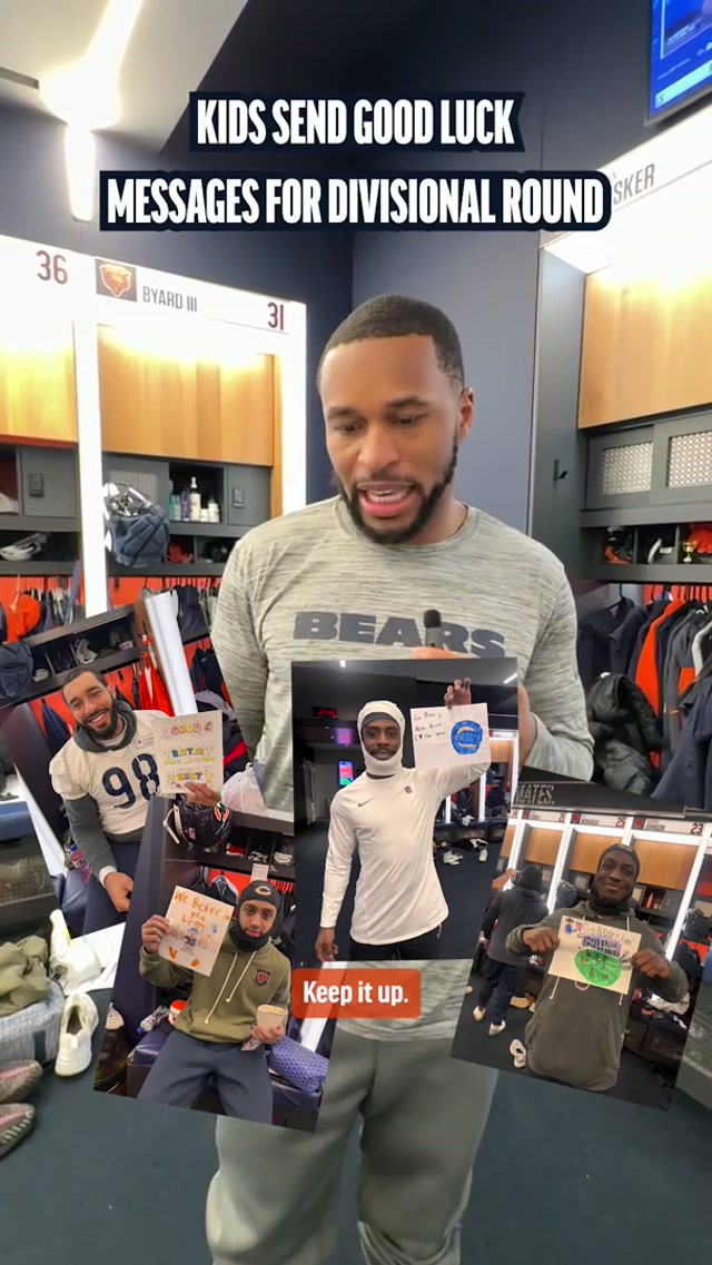 Another round of good luck messages 💌 #chicagobears #nfl #goodluck #playoffs 