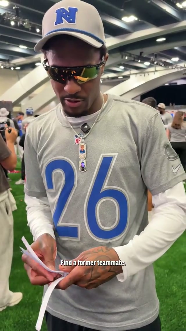 sent our pro bowlers on a scavenger hunt 👀 #nfl #chicagobears #kevinbyard #nahshonwright #probowl 