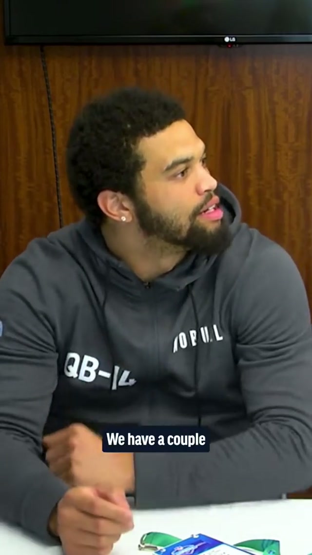 throwback to Caleb’s combine interview ⏪ #chicagobears #calebwilliams #nflcombine 
