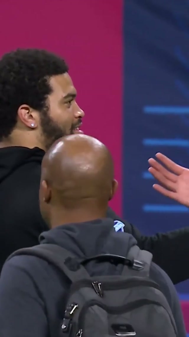 Started from the combine now they’re here 🙂‍↕️ #calebwilliams #romeodunze #nflcombine 