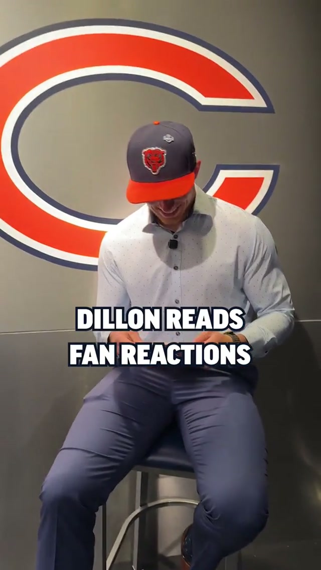 Dillon reacts to your reactions 👀 #chicagobears #nfldraft #dillonthieneman 
