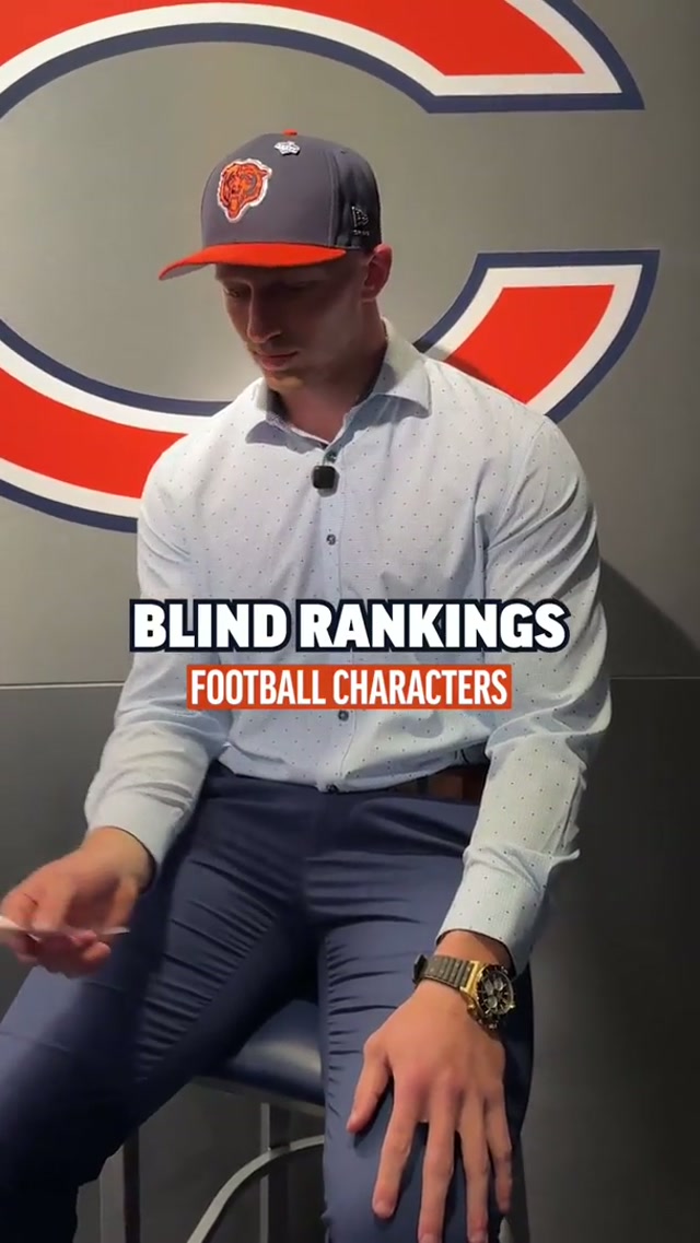 we asked @dthieneman_31 to blind rank fictional football players... how'd he do? 👀 #chicagobears #nfldraft #blindranking