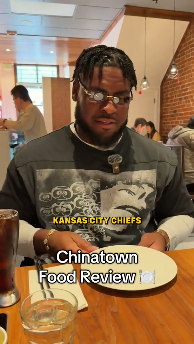 Obviously Trey had to hit up Chinatown for some good eats 🍽️ #chiefs #kansascity #probowl #sanfrancisco #nfl 