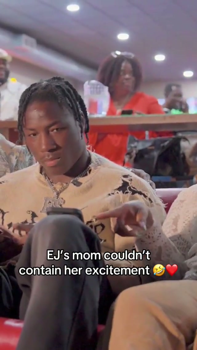 Not sure who was more excited for the call, @Emmett Johnson or his mom 🤣💛 #thecall #nfldraft #wholesome 