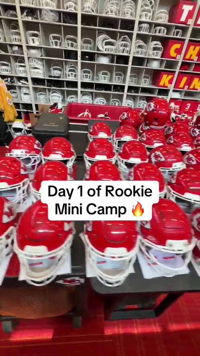 Back at it tomorrow 💪 #chiefs #rookies #rookieminicamp #gear 