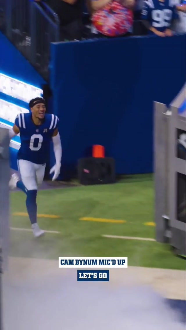 Beezy be vibin’🎤 #colts #nfl #micdup #football #cambynum