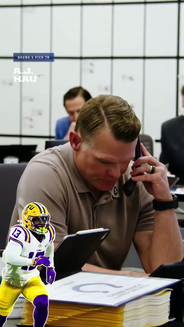 HYPED Haulcy on the phone. 📞 #colts #nfl #football #nfldraft #phonecall 