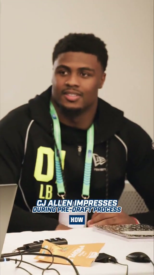 “the character is off the charts.”👏 #cjallen #nfldraft #indianapoliscolts #georgiafootball 